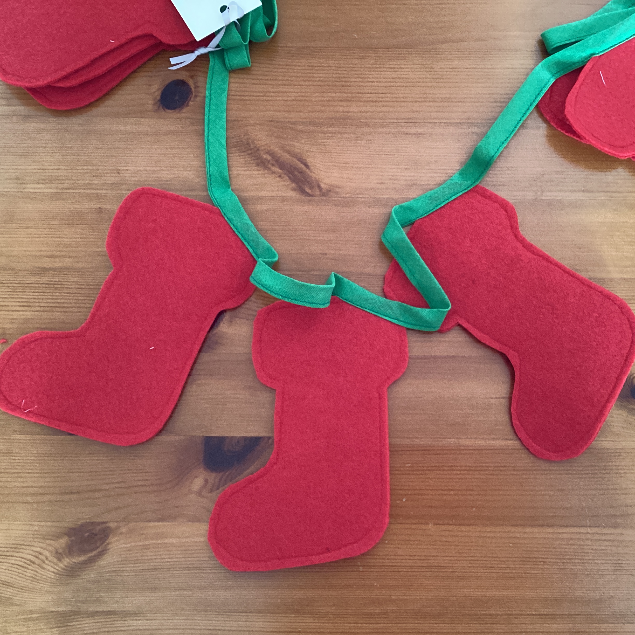 Christmas Bunting - red stockings