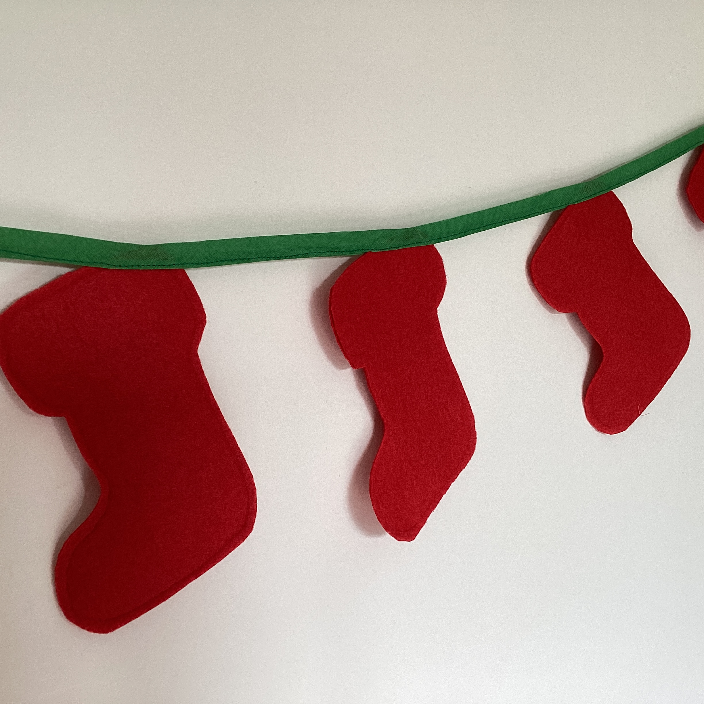 Christmas Bunting - red stockings