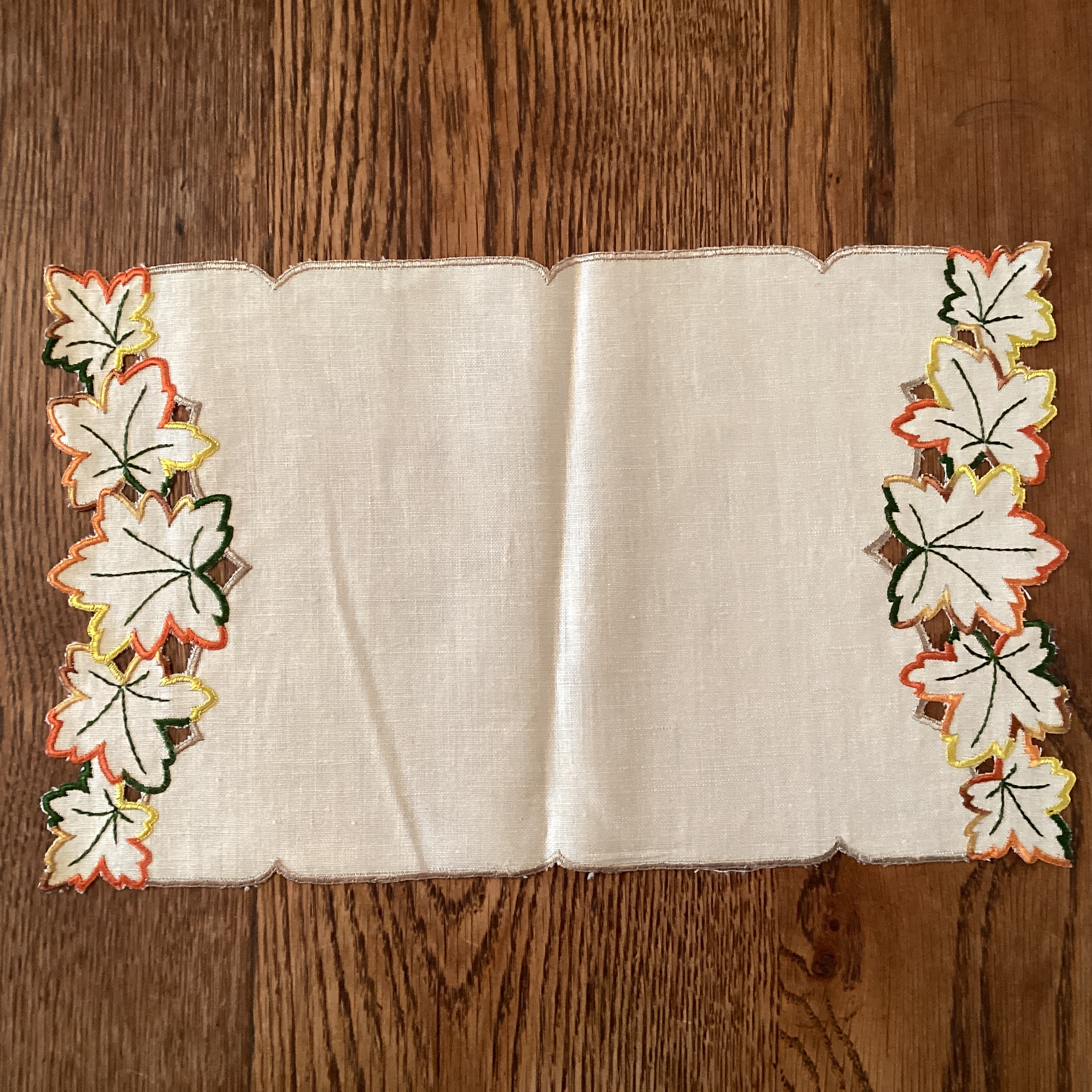 Vintage embroidered tablemats