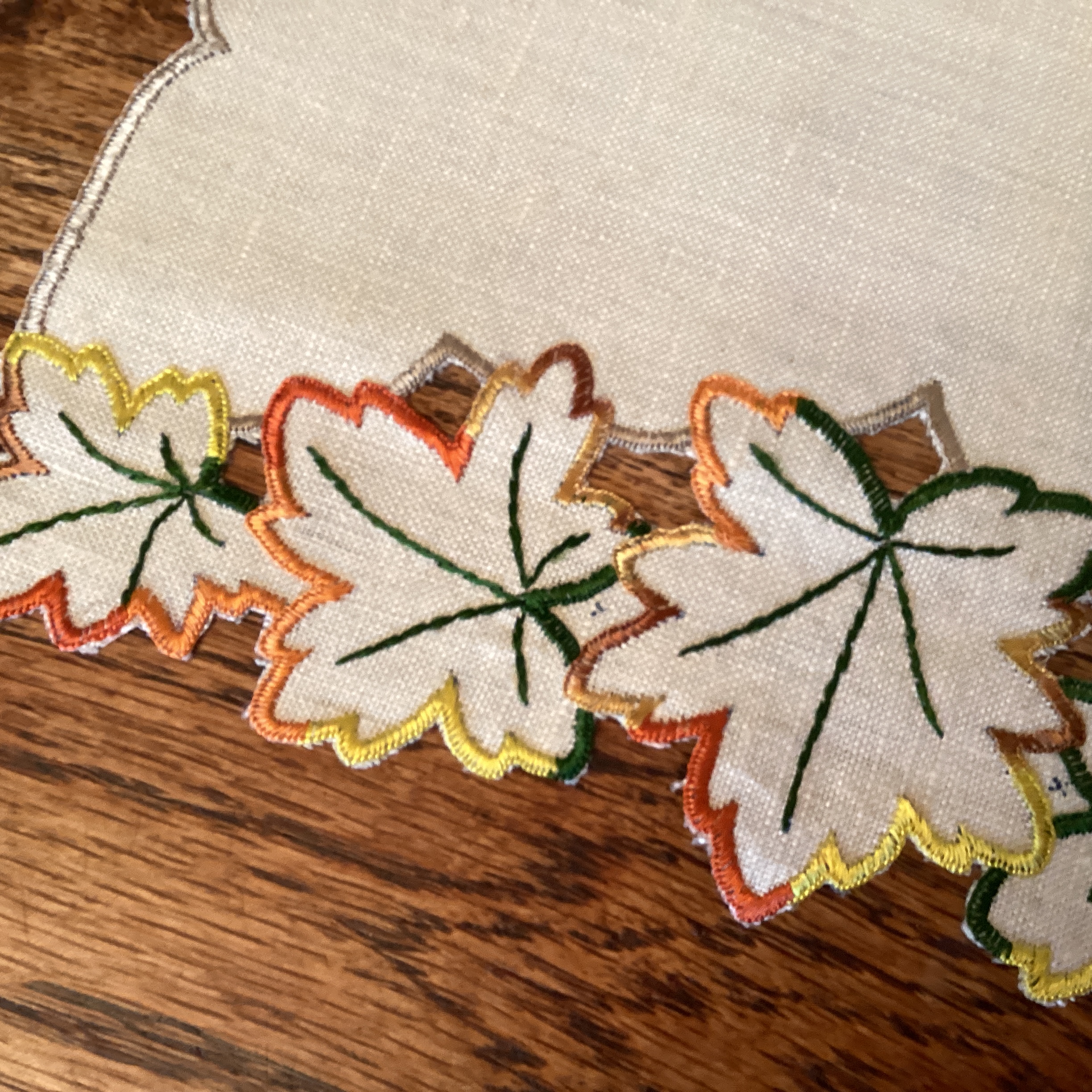 Vintage embroidered tablemats